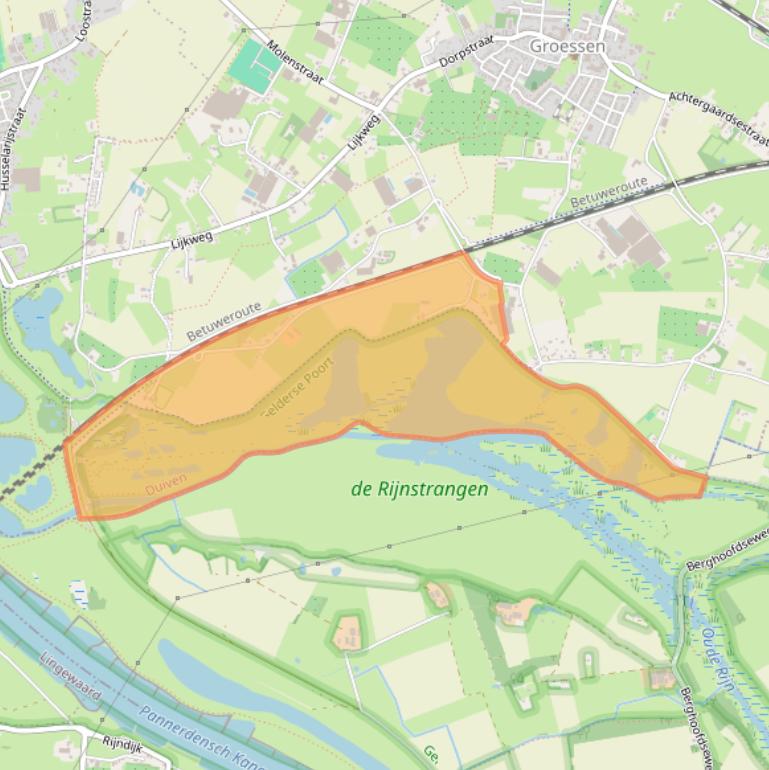 Kaart van postcodegebied 6923SL.