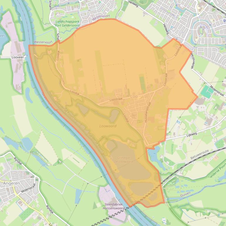 Kaart van postcodegebied 6924.