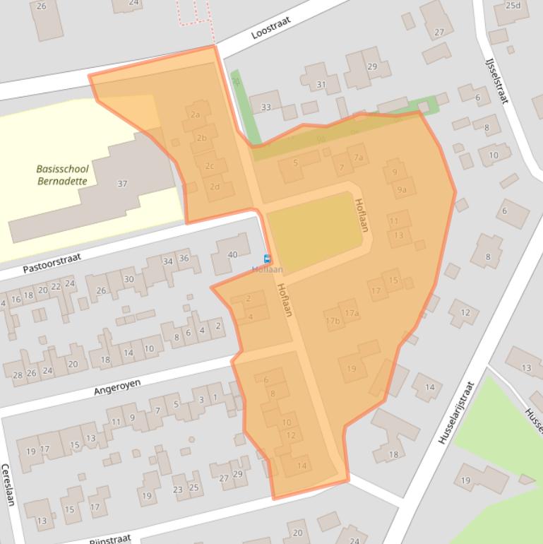 Kaart van postcodegebied 6924AR.