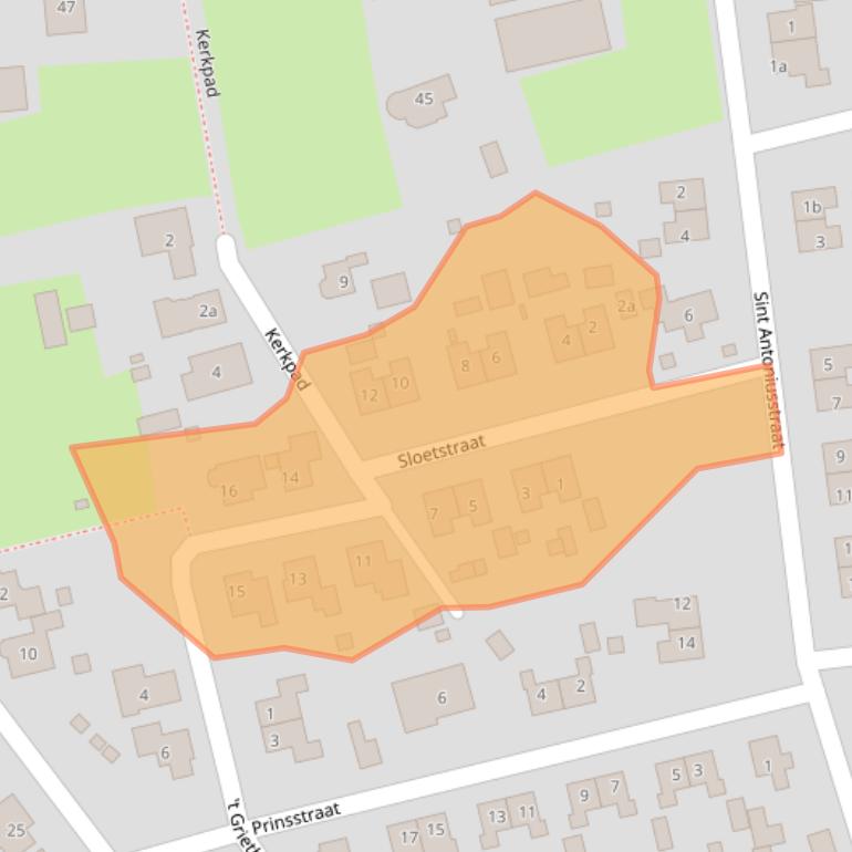 Kaart van postcodegebied 6924AW.