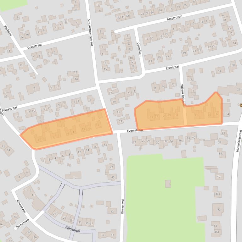 Kaart van postcodegebied 6924BA.