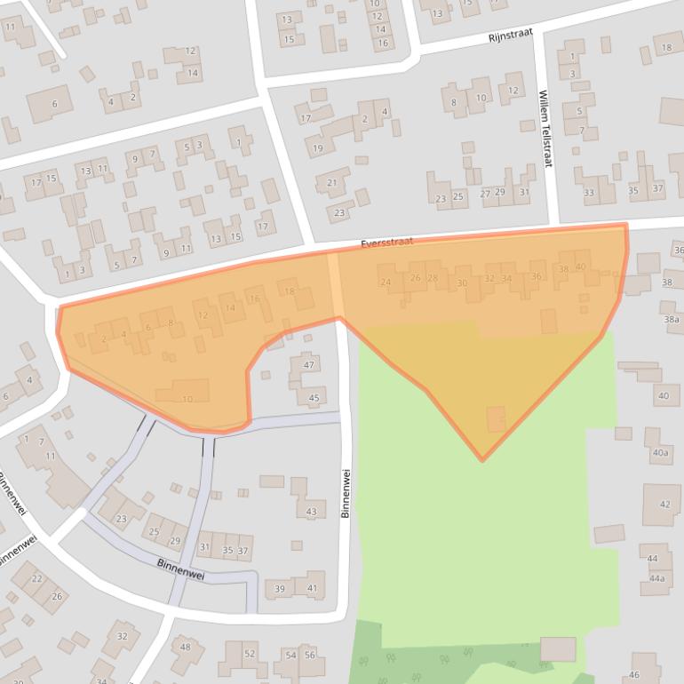 Kaart van postcodegebied 6924BB.