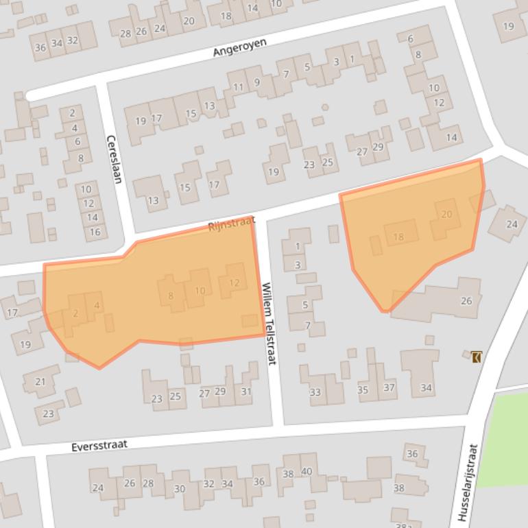 Kaart van postcodegebied 6924BC.