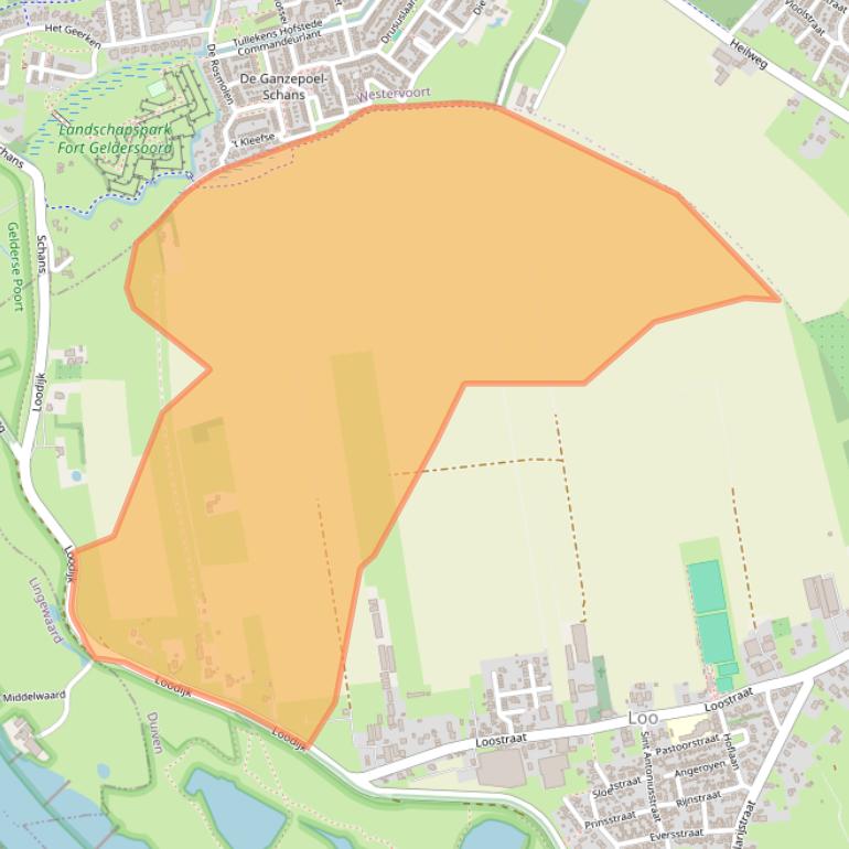 Kaart van postcodegebied 6924SC.