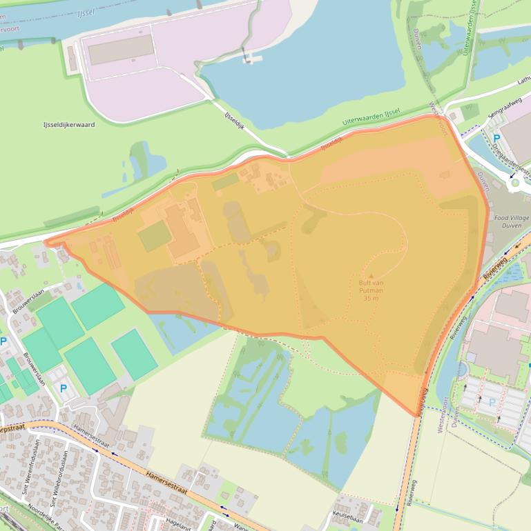 Kaart van postcodegebied 6931AE.