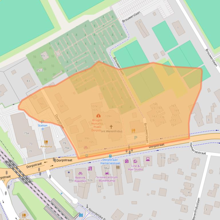 Kaart van postcodegebied 6931BG.