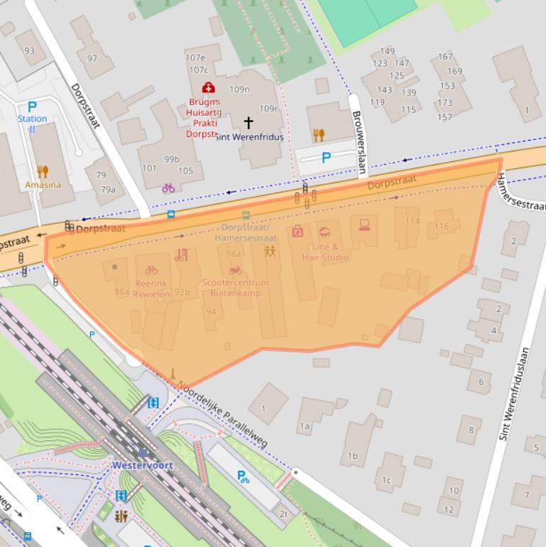 Kaart van postcodegebied 6931BM.