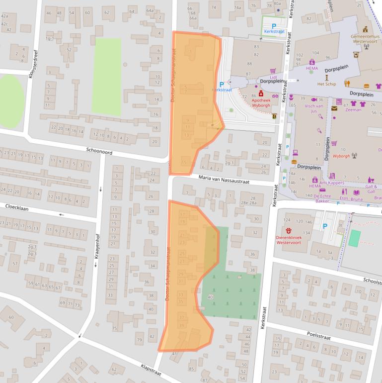 Kaart van postcodegebied 6931DM.