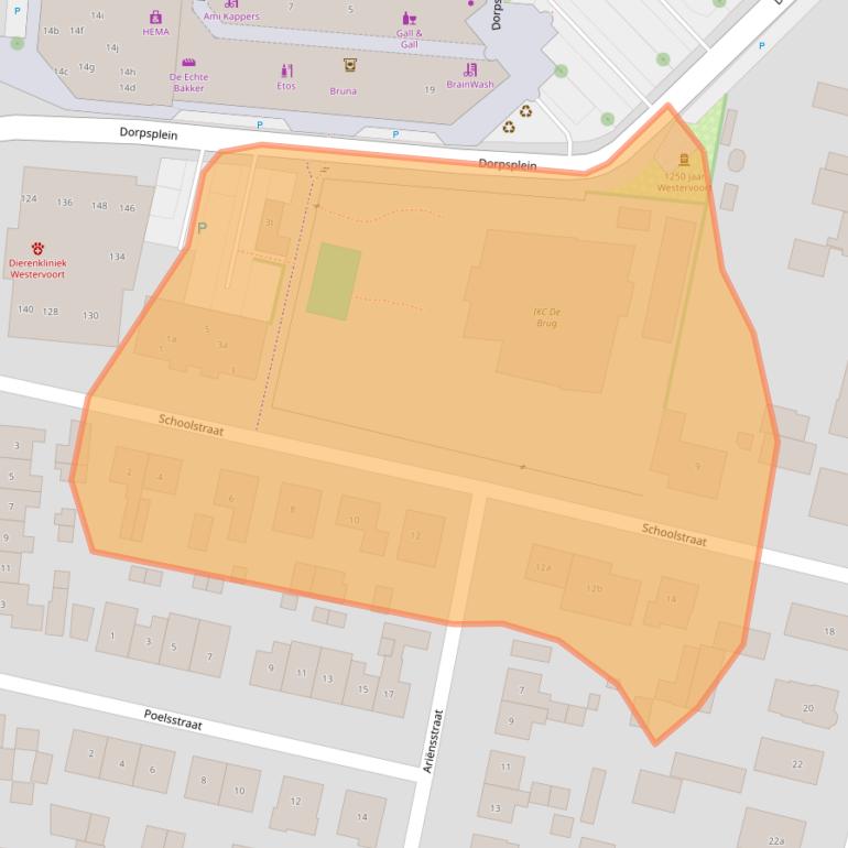 Kaart van postcodegebied 6931DV.