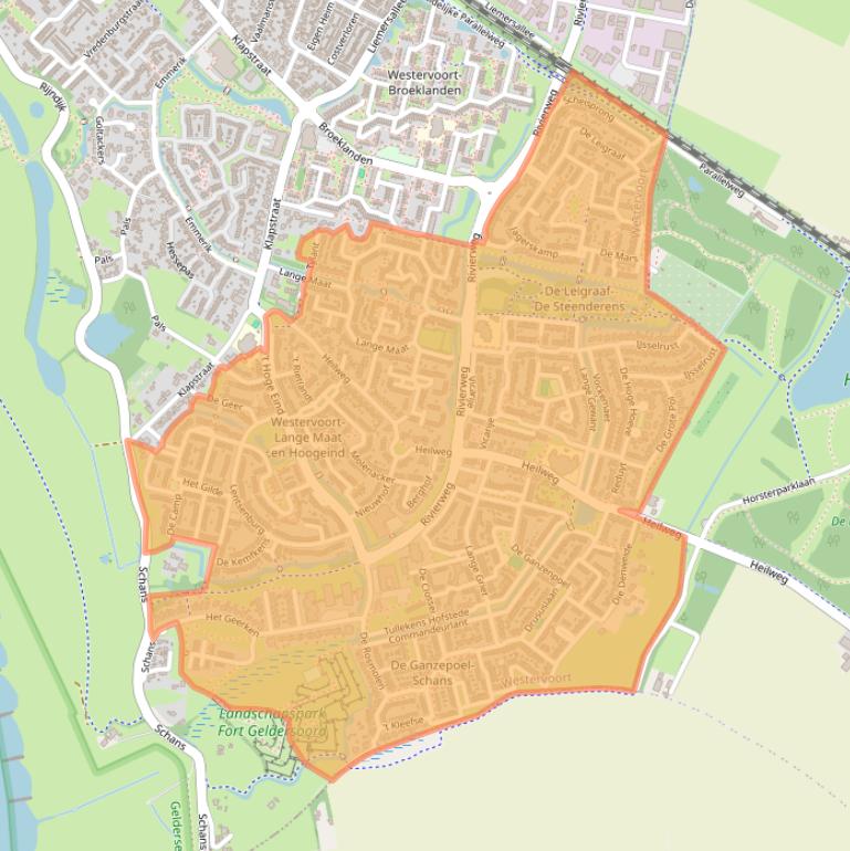 Kaart van postcodegebied 6932.