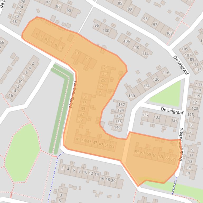 Kaart van postcodegebied 6932BK.