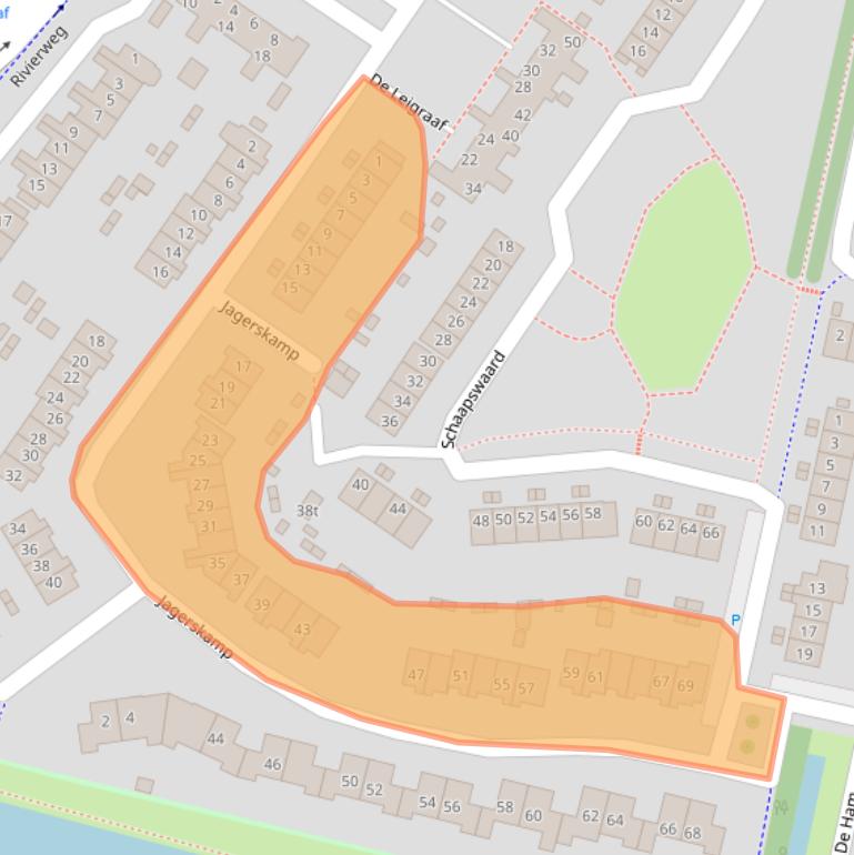 Kaart van postcodegebied 6932BV.