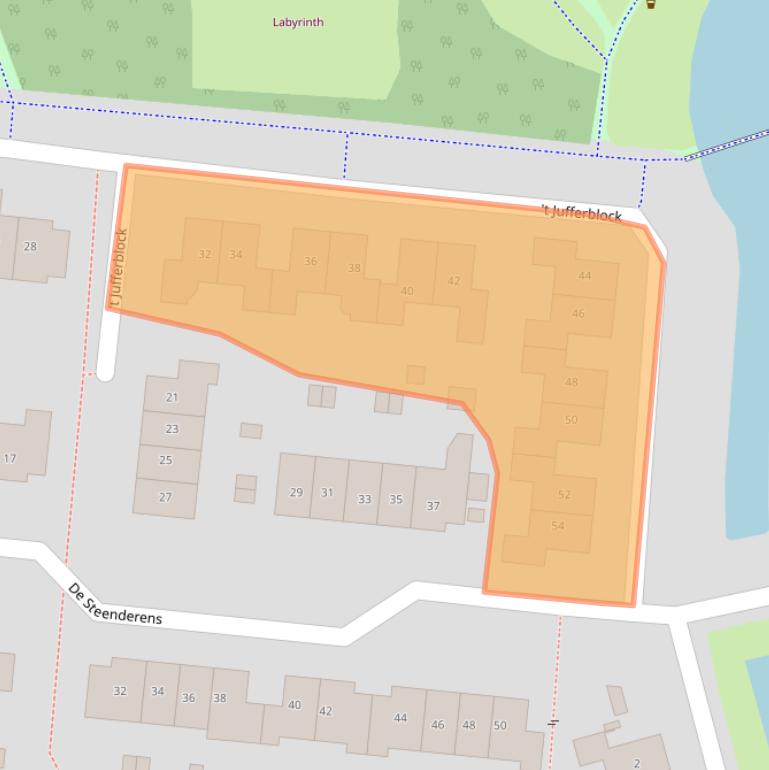 Kaart van postcodegebied 6932CJ.