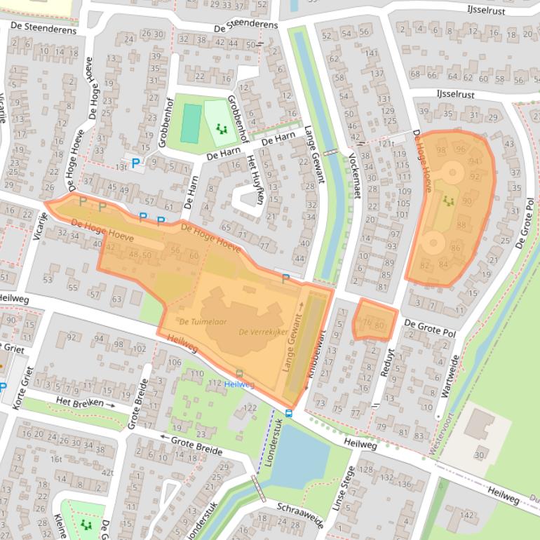 Kaart van postcodegebied 6932DJ.