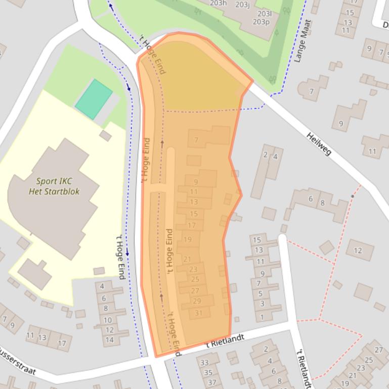 Kaart van postcodegebied 6932HN.