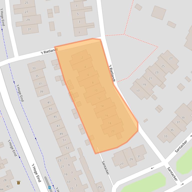 Kaart van postcodegebied 6932JB.