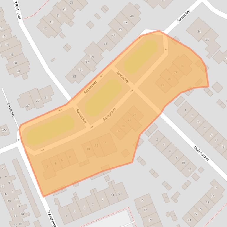 Kaart van postcodegebied 6932JD.