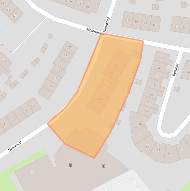 Kaart van postcodegebied 6932JR.