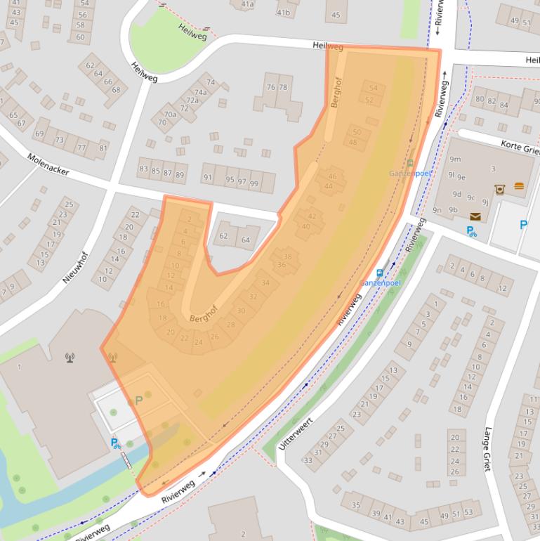 Kaart van postcodegebied 6932JS.