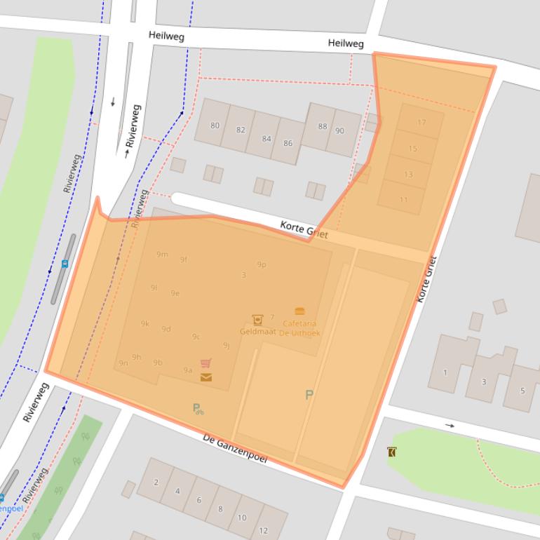 Kaart van postcodegebied 6932LK.