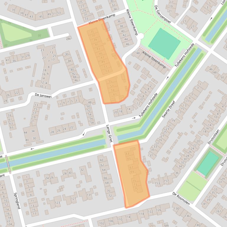 Kaart van postcodegebied 6932MB.