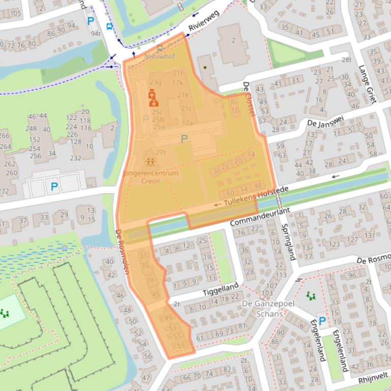 Kaart van postcodegebied 6932NA.