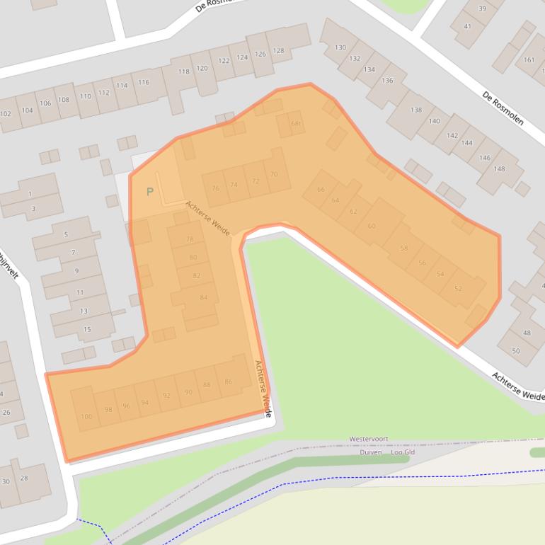 Kaart van postcodegebied 6932PJ.