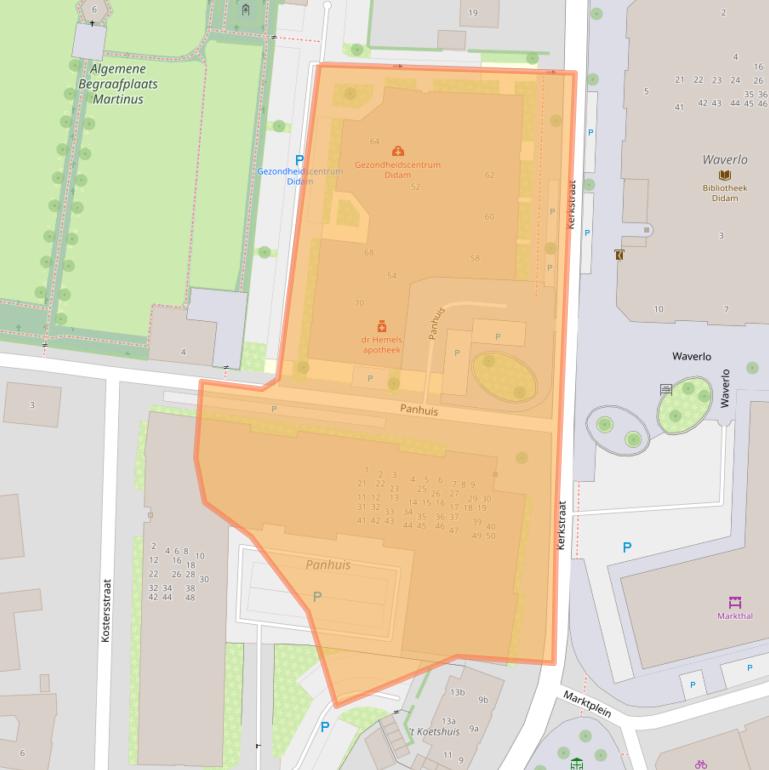 Kaart van postcodegebied 6941BZ.