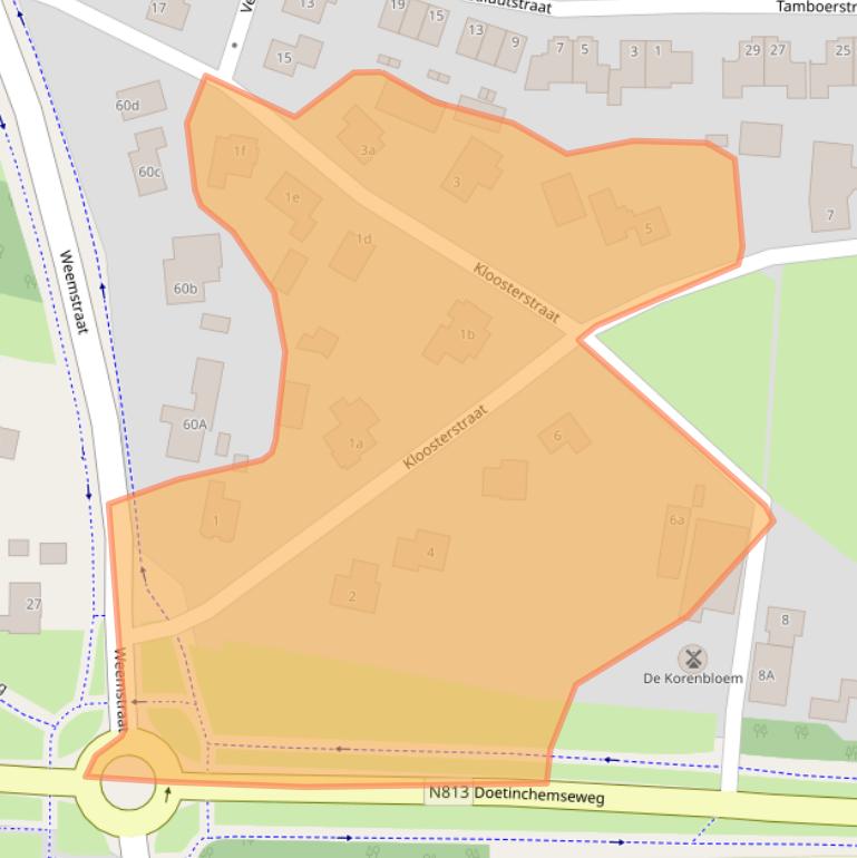 Kaart van postcodegebied 6941DV.