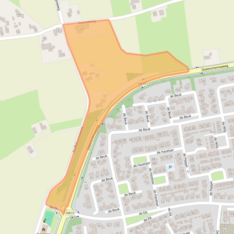 Kaart van postcodegebied 6941RN.