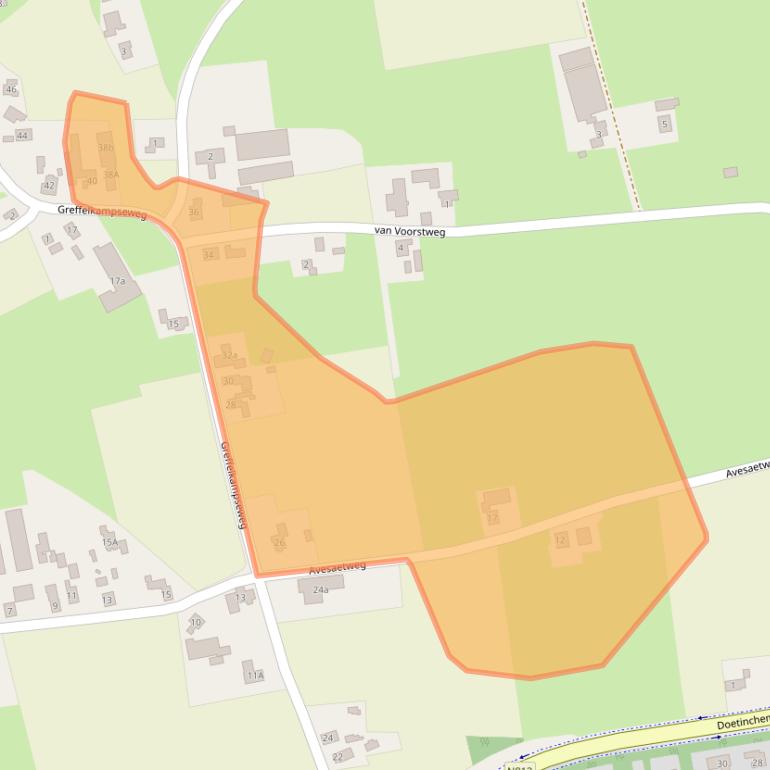 Kaart van postcodegebied 6941RP.