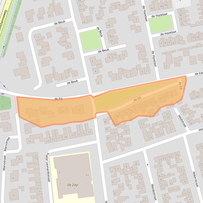 Kaart van postcodegebied 6941XD.