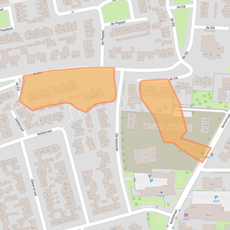 Kaart van postcodegebied 6941XE.