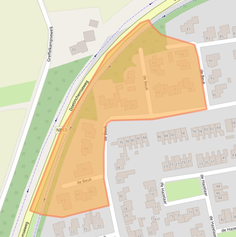 Kaart van postcodegebied 6941ZB.