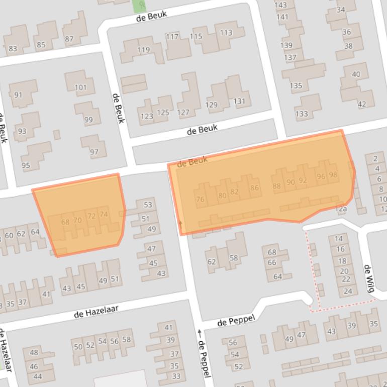 Kaart van postcodegebied 6941ZH.