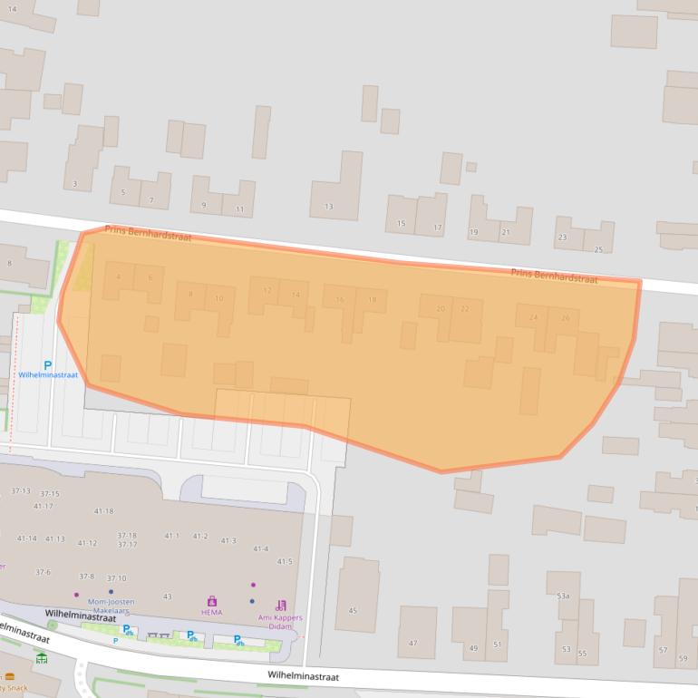 Kaart van postcodegebied 6942AZ.