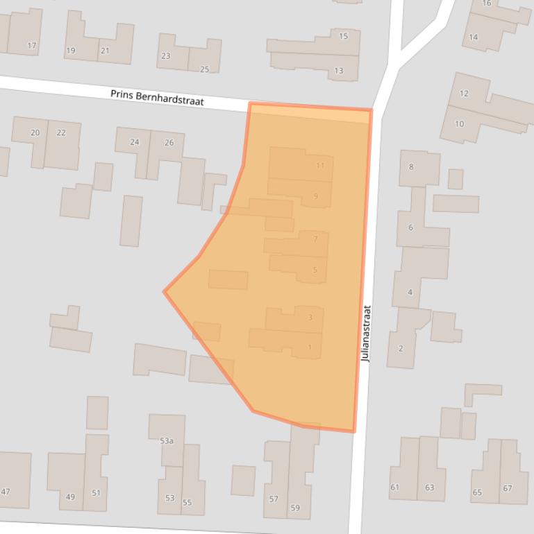 Kaart van postcodegebied 6942BA.