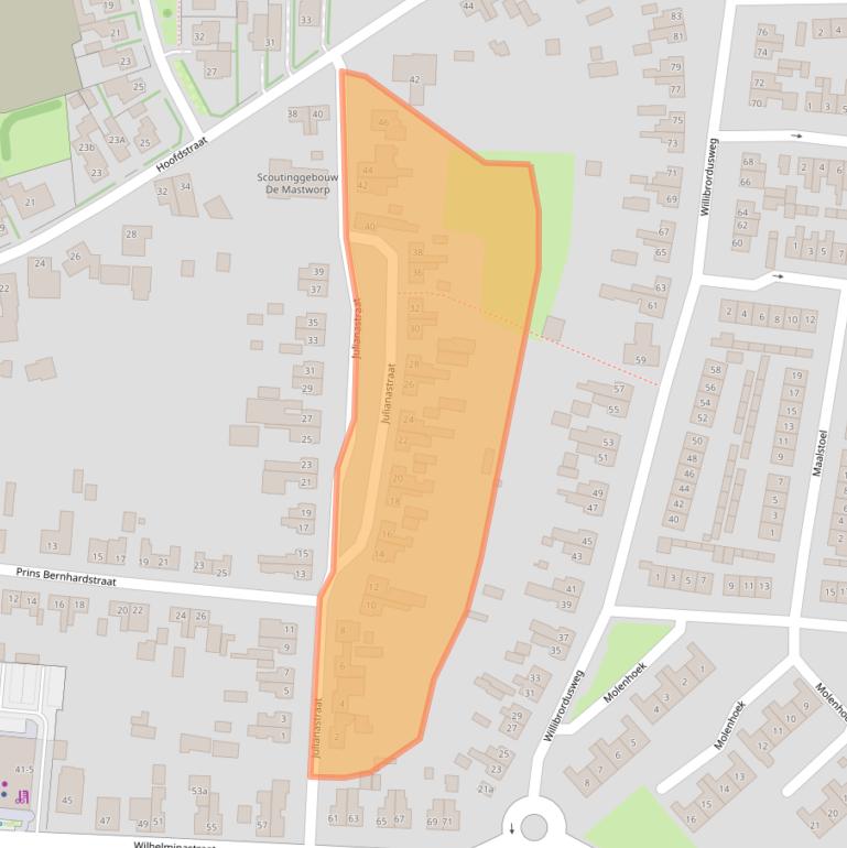 Kaart van postcodegebied 6942BC.