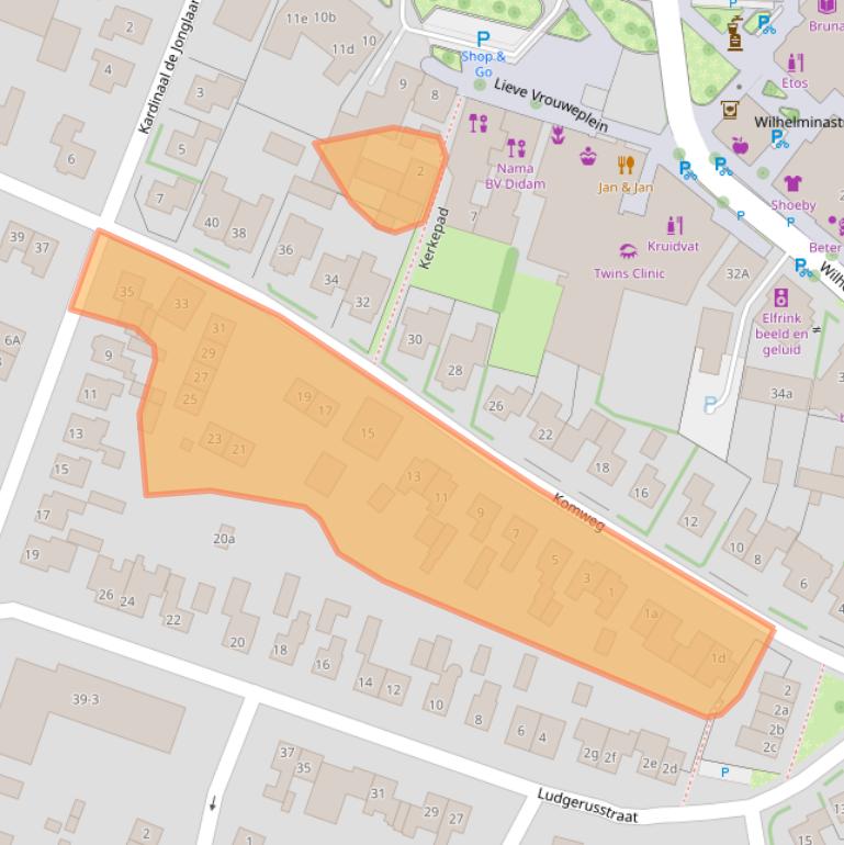 Kaart van postcodegebied 6942BR.