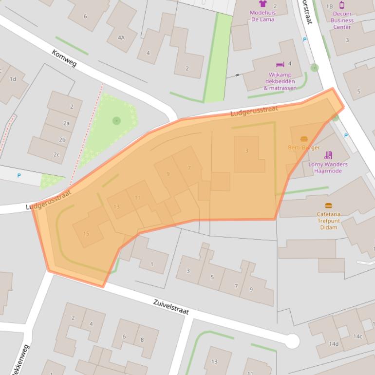 Kaart van postcodegebied 6942BW.