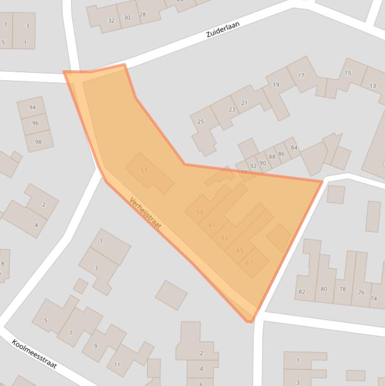 Kaart van postcodegebied 6942CE.