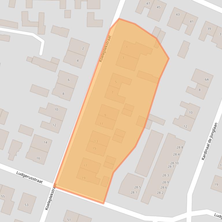 Kaart van postcodegebied 6942CW.