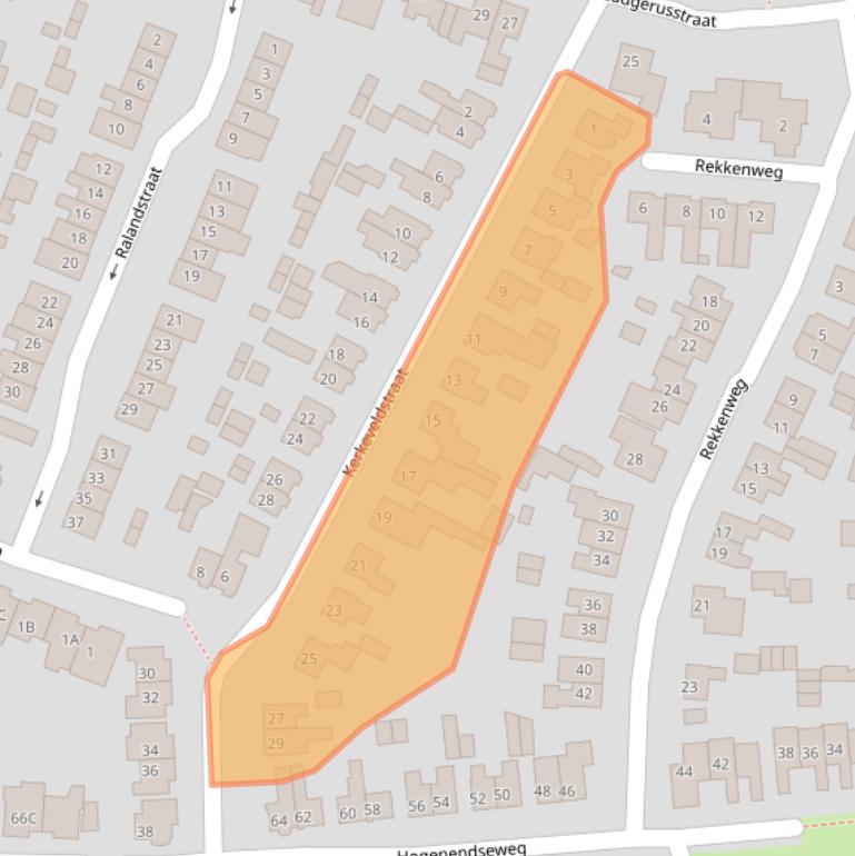 Kaart van postcodegebied 6942DH.