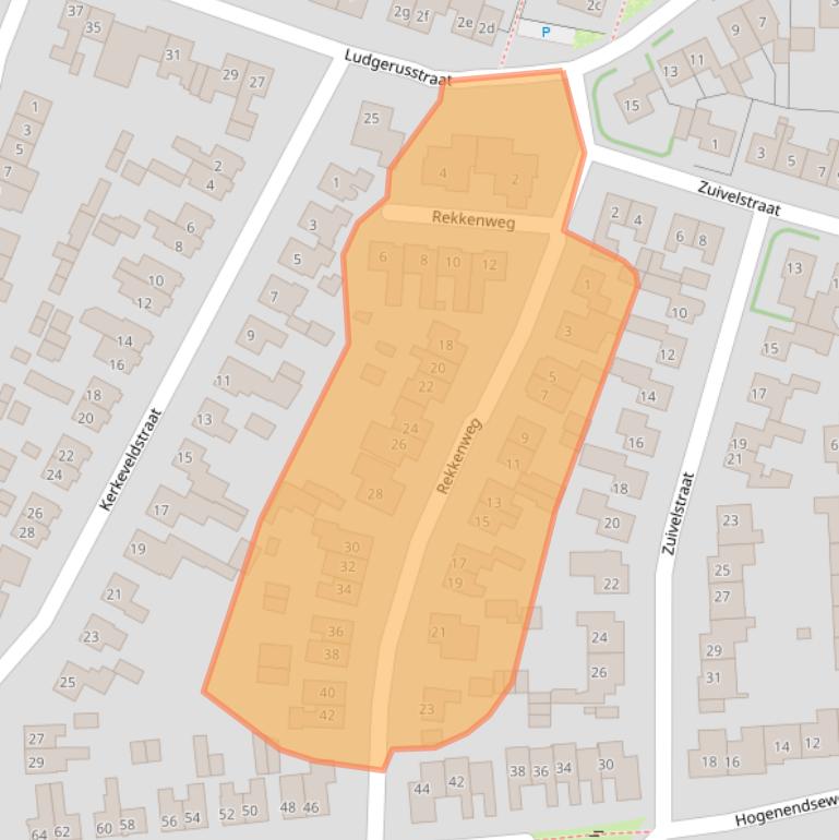 Kaart van postcodegebied 6942DN.