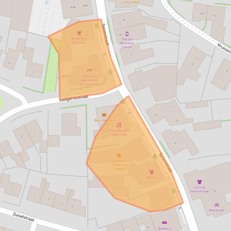 Kaart van postcodegebied 6942EC.