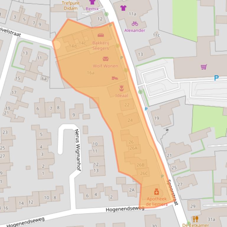 Kaart van postcodegebied 6942ED.