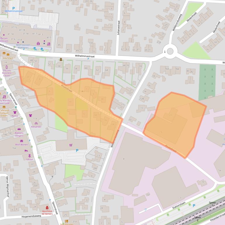 Kaart van postcodegebied 6942EH.