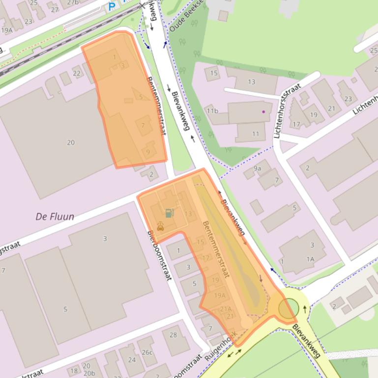 Kaart van postcodegebied 6942EZ.