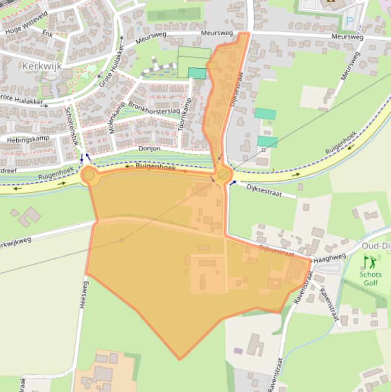 Kaart van postcodegebied 6942GD.