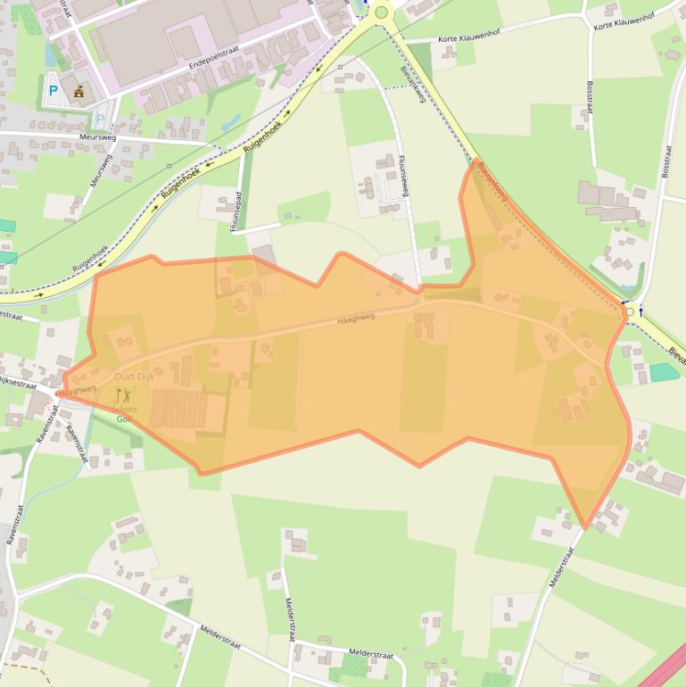 Kaart van postcodegebied 6942GP.